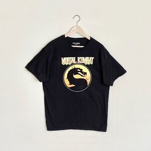 Mortal Kombat Klassic Logo Black Video Game T Shirt Adult size Large